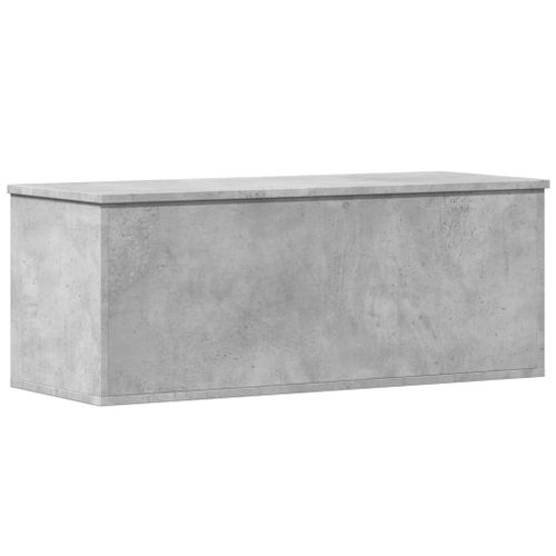 Boîte de rangement gris béton 90x35x35 cm bois d'ingénierie - Photo n°2; ?>