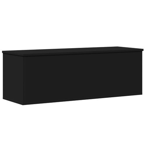 Boîte de rangement noir 102x35x35 cm bois d'ingénierie - Photo n°2; ?>