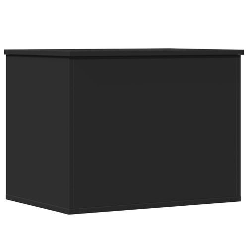 Boîte de rangement noir 60x42x46 cm bois d'ingénierie - Photo n°2; ?>