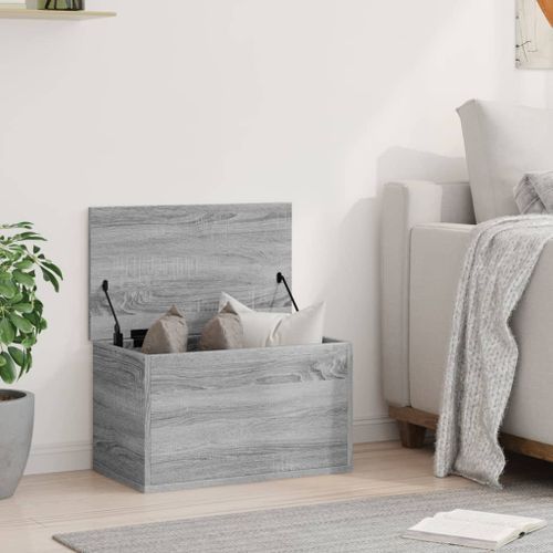 Boîte de rangement sonoma gris 60x35x35 cm bois d'ingénierie - Photo n°3; ?>