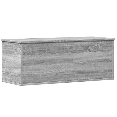 Boîte de rangement sonoma gris 90x35x35 cm bois d'ingénierie - Photo n°2; ?>