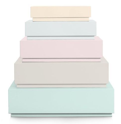 Boîte de rangement tiroir bois laqué blanc Pyramid - Photo n°3; ?>