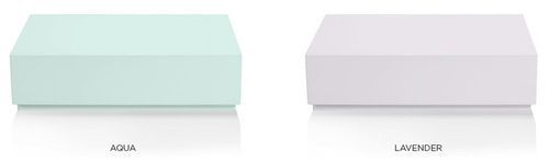 Boîte de rangement tiroir bois laqué bleu clair Pyramid - Photo n°2; ?>