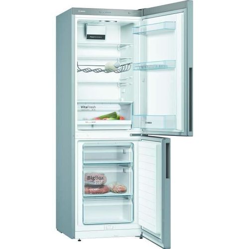 BOSCH KGV33VLEAS - Réfrigérateur congélateur bas - 288L (194+94) - Froid brassé - L 60cm x H 176cm - Inox - Photo n°2; ?>