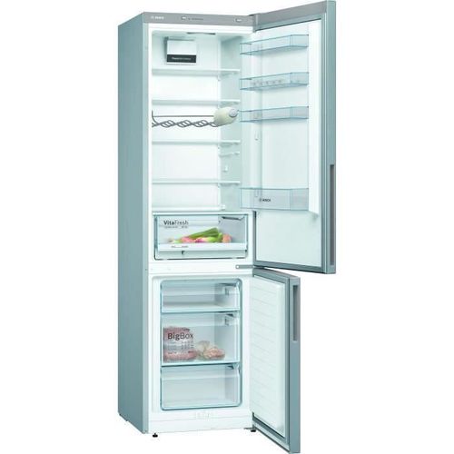 BOSCH KGV39VLEAS - Réfrigérateur congélateur bas - 344L (250+94) - Froid brassé - L 60cm x H 201cm - Inox - Photo n°2; ?>