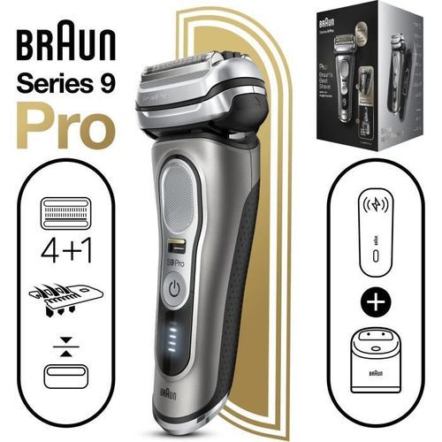 BRAUN 81747638 - Braun Series 9 Pro 9475cc Rasoir Électrique barbe et cheveux - ProLift - Power Case - Autonomie 60min - Photo n°3; ?>