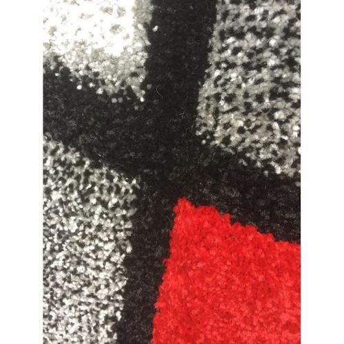 BRILLANCE Tapis de salon 120x170 cm rouge, noir et gris - Photo n°2; ?>