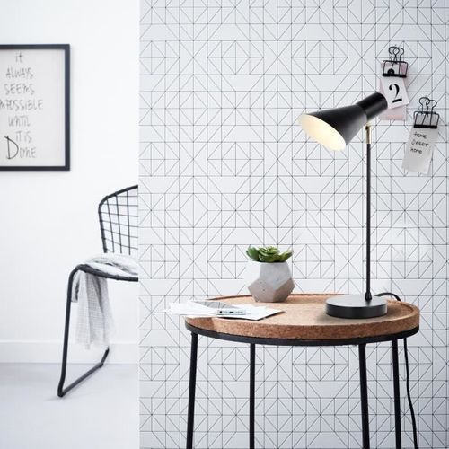 BRILLIANT Lampe a poser métal Antonius - E27 1x25W - H 30 x Ø 16,5 cm - Noir dépoli et laiton - Photo n°3; ?>