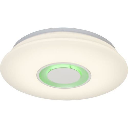 BRILLIANT Plafonnier LED Bluetooth Donata - Haut parleur - Ø36 cm - Blanc - Photo n°2; ?>