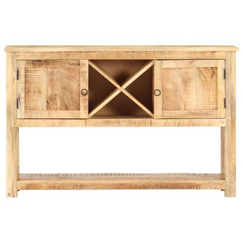 Buffet 120x30x76 cm Bois de manguier brut - Photo n°3; ?>