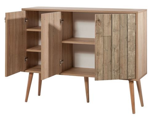 Buffet 3 portes en bois clair Kiza 728 - Photo n°3; ?>