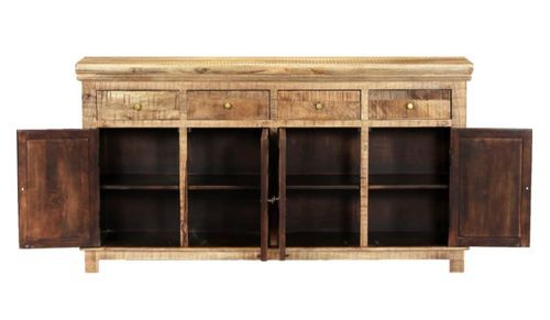 Buffet 4 portes 4 tiroirs bois de manguier 160 cm – Modèle Bolivia - Photo n°3; ?>