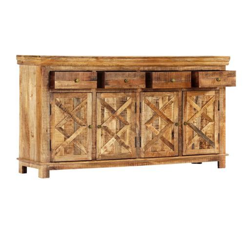 Buffet 4 portes 4 tiroirs bois de manguier 160 cm – Modèle Bolivia - Photo n°2; ?>