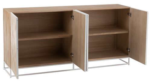 Buffet 4 portes zigzag bois naturel Zazou L 180 cm - Photo n°2; ?>