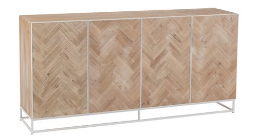 Buffet 4 portes zigzag bois naturel Zazou L 180 cm - Photo n°3; ?>