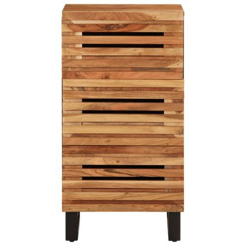 Buffet 40x34x75 cm bois d'acacia massif - Photo n°2; ?>