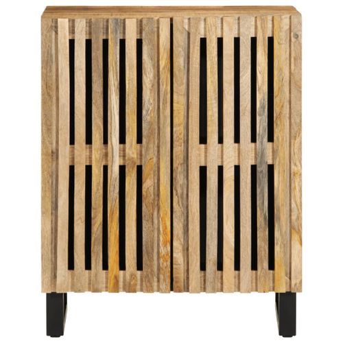 Buffet 60x34x75 cm bois de manguier massif brut - Photo n°2; ?>