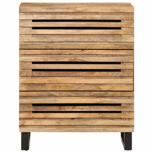 Buffet 60x34x75 cm bois de manguier massif brut - Photo n°2; ?>