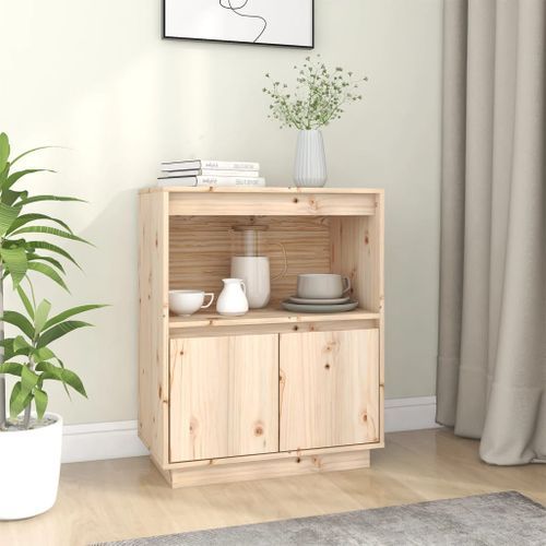 Buffet 60x34x75 cm Bois massif de pin 3 - Photo n°2; ?>