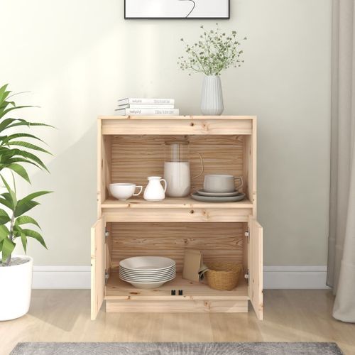 Buffet 60x34x75 cm Bois massif de pin 3 - Photo n°3; ?>