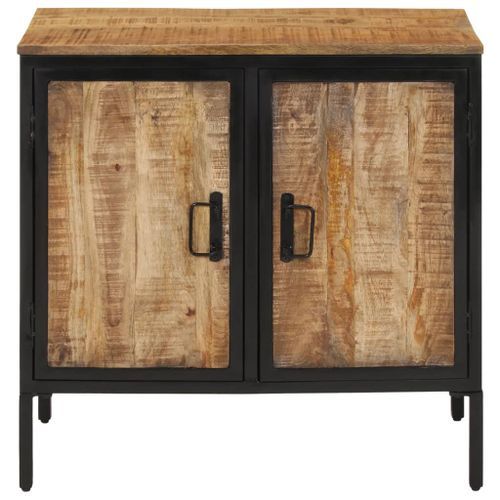 Buffet 70x35x70 cm bois de manguier brut massif - Photo n°2; ?>