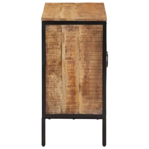 Buffet 70x35x70 cm bois de manguier brut massif - Photo n°3; ?>