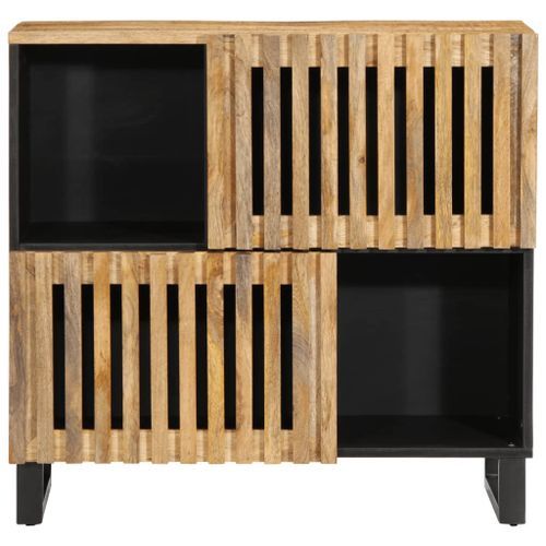 Buffet 80x34x75 cm bois de manguier massif brut - Photo n°2; ?>