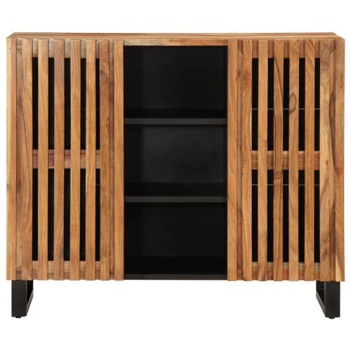 Buffet 90x34x75 cm bois d'acacia massif - Photo n°2; ?>