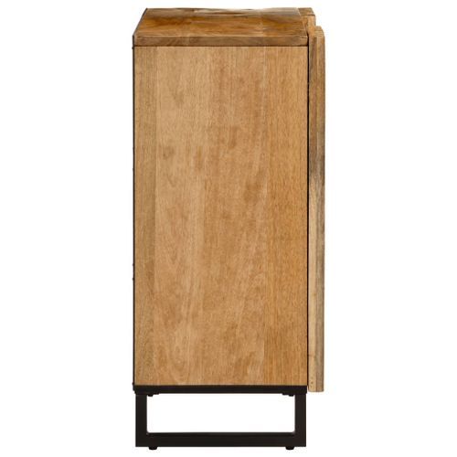 Buffet 90x34x75 cm bois de manguier massif brut - Photo n°3; ?>