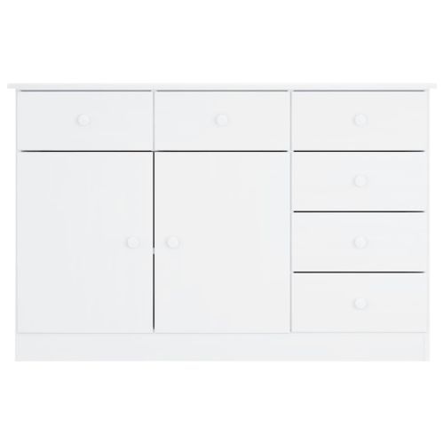 Buffet ALTA blanc 112x35x73 cm bois massif de pin - Photo n°3; ?>