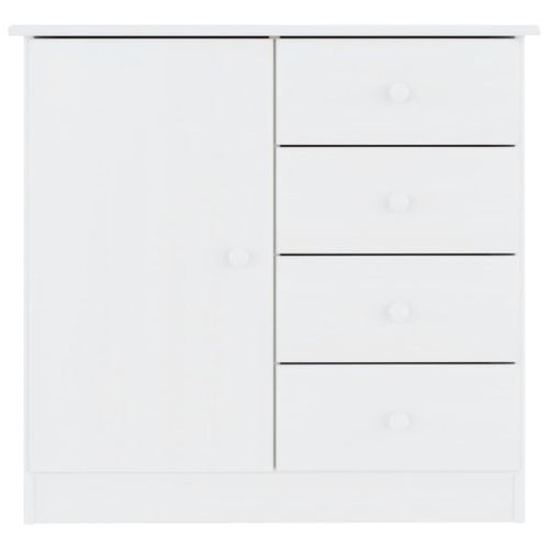 Buffet ALTA blanc 77x35x73 cm bois massif de pin - Photo n°3; ?>