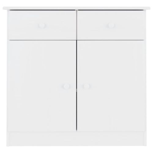 Buffet ALTA blanc 77x35x73 cm bois massif de pin - Photo n°3; ?>