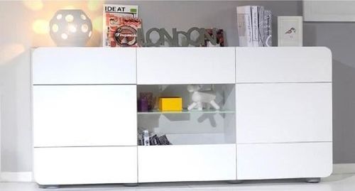 Buffet avec LED 3 portes bois laqué blanc Sanoa 180 - Photo n°3; ?>