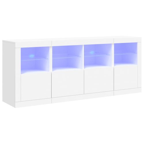 Buffet avec lumières LED blanc 163x37x67 cm - Photo n°2; ?>