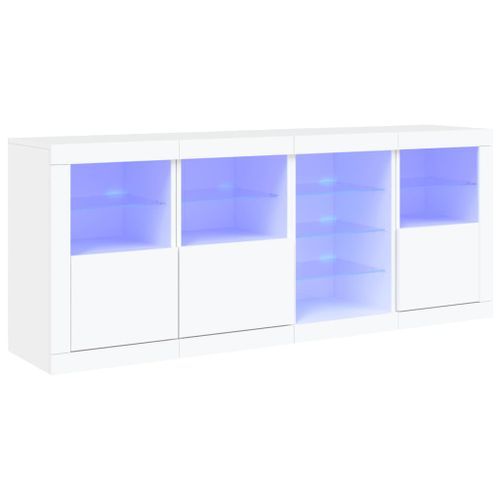 Buffet avec lumières LED blanc 164x37x67 cm - Photo n°2; ?>