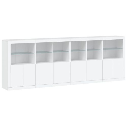 Buffet avec lumières LED blanc 283x37x100 cm - Photo n°3; ?>