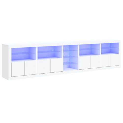 Buffet avec lumières LED blanc 283x37x67 cm - Photo n°2; ?>