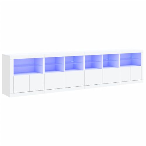 Buffet avec lumières LED blanc 283x37x67 cm - Photo n°2; ?>