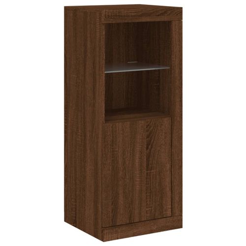 Buffet avec lumières LED chêne marron 41x37x100 cm - Photo n°3; ?>