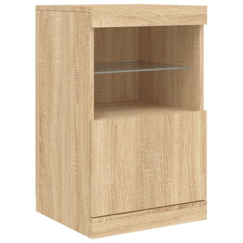 Buffet avec lumières LED chêne sonoma 41x37x67 cm - Photo n°3; ?>