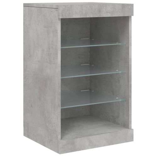 Buffet avec lumières LED gris béton 41x37x67 cm - Photo n°3; ?>