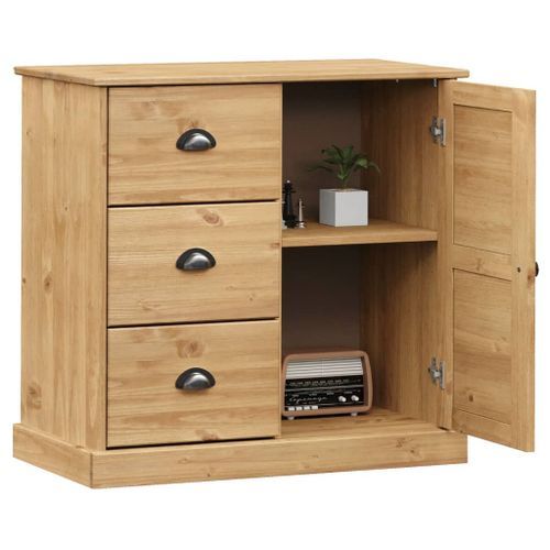 Buffet avec tiroirs VIGO 78x40x75 cm bois massif de pin - Photo n°3; ?>