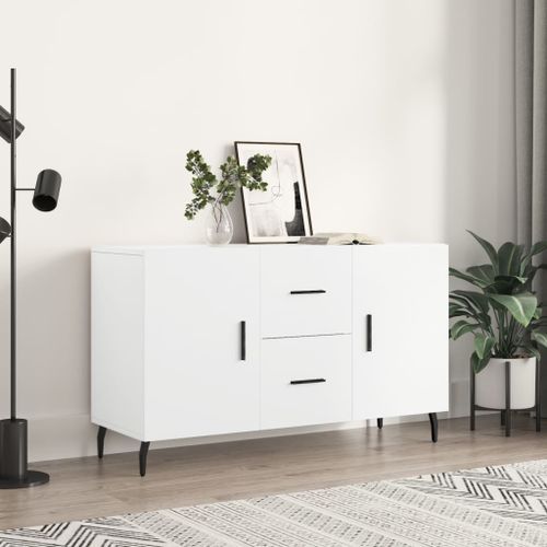 Buffet blanc 100x36x60 cm bois d'ingénierie - Photo n°2; ?>