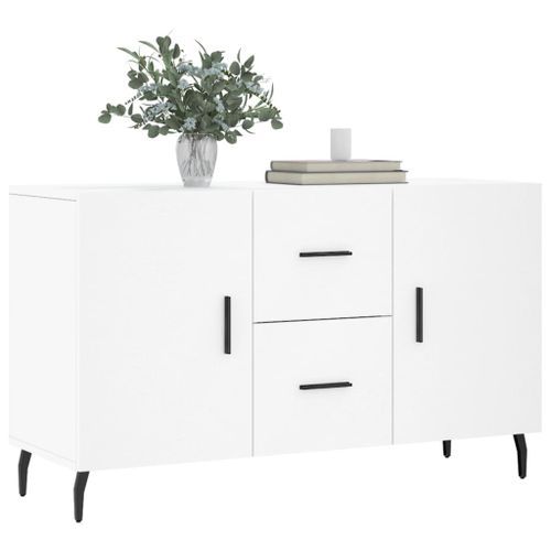 Buffet blanc 100x36x60 cm bois d'ingénierie - Photo n°3; ?>