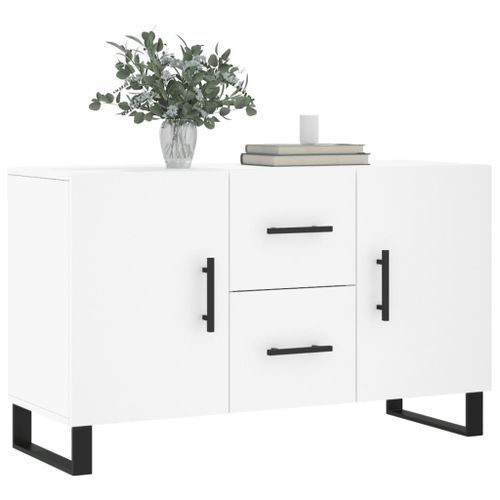 Buffet blanc 100x36x60 cm bois d'ingénierie - Photo n°3; ?>