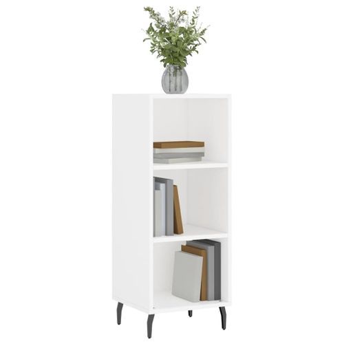 Buffet blanc 34,5x32,5x90 cm bois d'ingénierie - Photo n°3; ?>