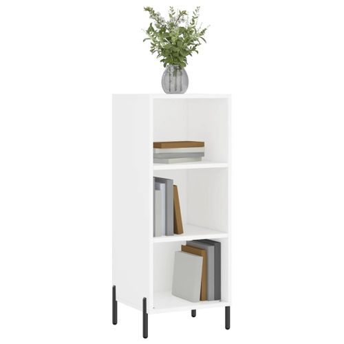 Buffet blanc 34,5x32,5x90 cm bois d'ingénierie - Photo n°3; ?>