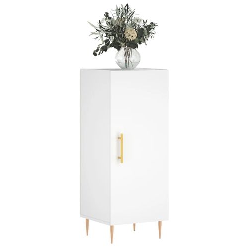 Buffet blanc 34,5x34x90 cm bois d'ingénierie - Photo n°3; ?>