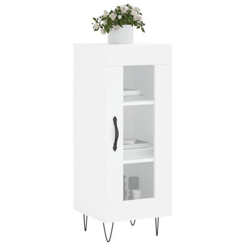 Buffet blanc 34,5x34x90 cm bois d'ingénierie - Photo n°3; ?>