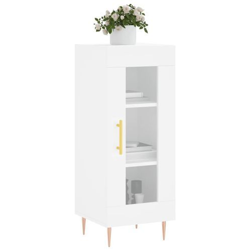 Buffet blanc 34,5x34x90 cm bois d'ingénierie - Photo n°3; ?>